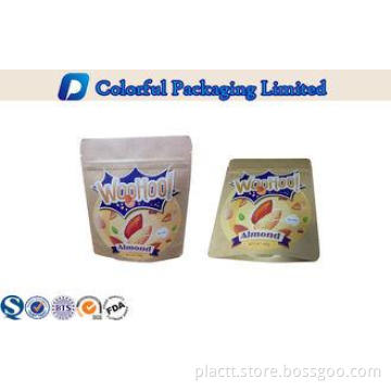 100g Kraft Paper Stand Up barrier pouches with Matte Printi
